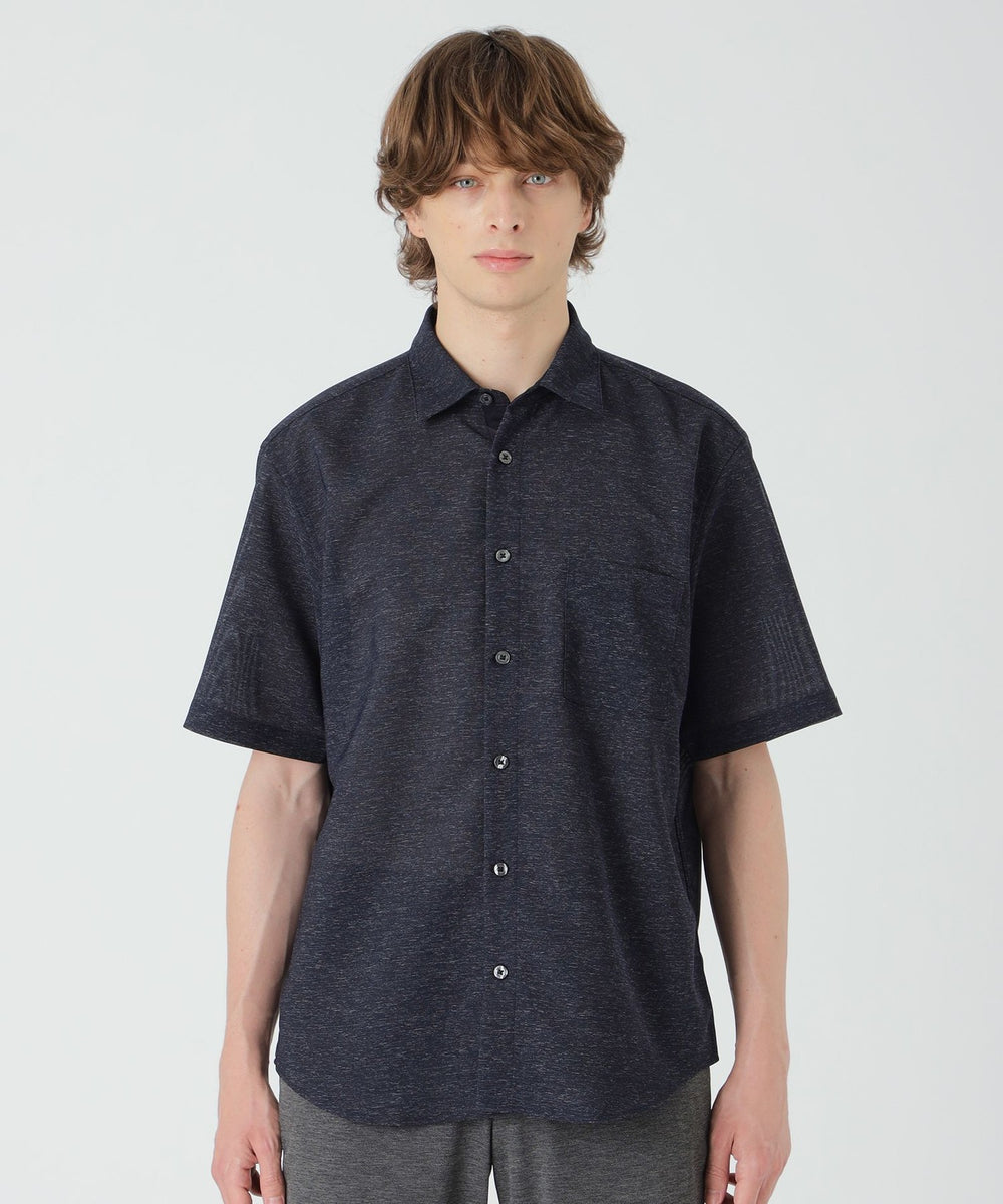 一部店舗限定】ストレッチカラミシャツ（カジュアルシャツ）｜BLACK